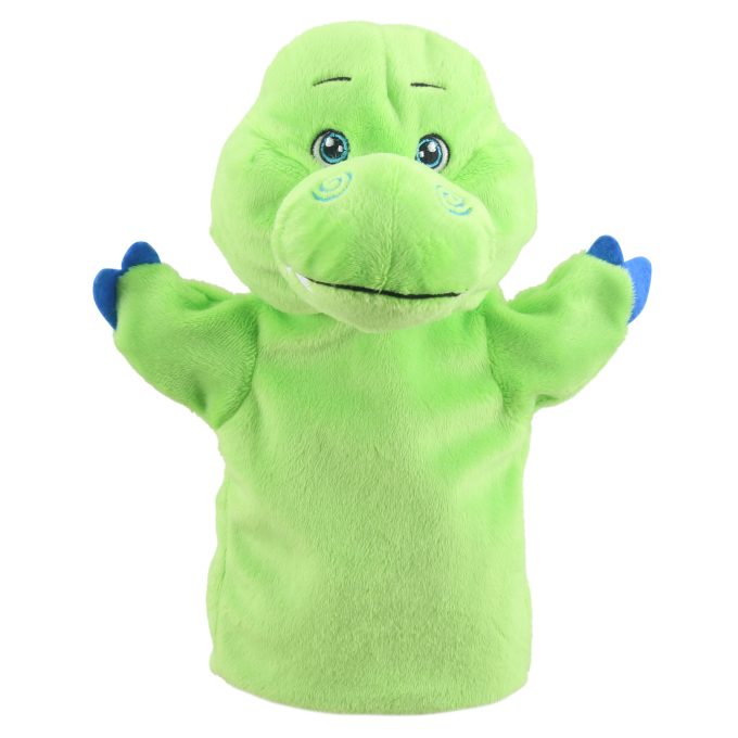 kukla-za-teatar-zelen-dinozavar-the-puppet-3841 Кукла за театър Зелен динозавър Тиранозавър, The Puppet Company 3841
