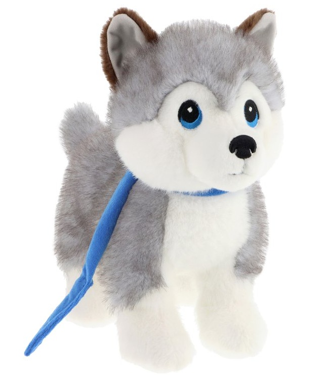 plusheno-kuche-haski-s-kaishka-keel-toys-se4541 Плюшено куче Хъски с каишка, 23 см, Keel Toys