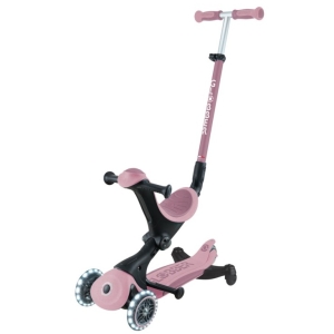 Тротинетка със седалка и родителски контрол Globber Go Up Deluxe Lights, розова, 697-510