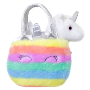 Aurora Плюшен Еднорог в цветна чанта, 20 см 200627d