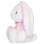 Aurora Плюшено бяло зайче с розова панделка, 20 см, 170962b-2