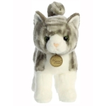 Плюшено коте със сиви ивици, 21 см, Aurora 190487f-1