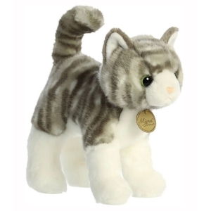 Плюшено коте със сиви ивици, 21 см, Aurora 190487f