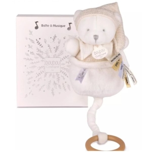 Плюшена музикална играчка, Мече, 20 см, Doudou 245837-1