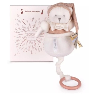 Плюшена музикална играчка, Мече, 20 см, Doudou 245851-1
