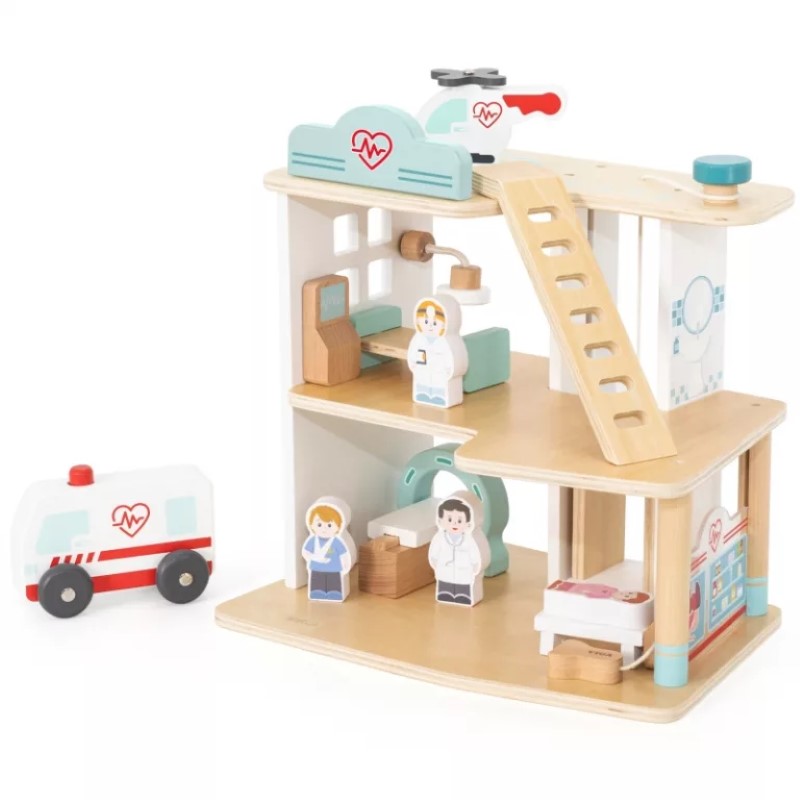 darvena-detska-roleva-igra-bolnitsa-viga-toys-44802-1 Дървена детска ролева игра, Болница, Viga Toys 44802-1