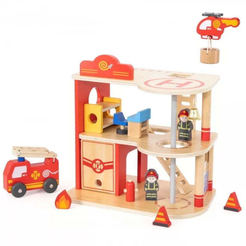 darvena-detska-roleva-igra-pozharna-viga-toys-44801-1 Дървена детска ролева игра, Пожарна, Viga Toys 44801-1