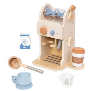 Детска дървена кафе машина, с аксесоари, Tooky Toys TP546-1