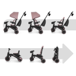 Детска сгъваема триколка с родителски контрол Jazz 3, Розова, KinderKraft NEW024763-2