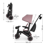 Детска сгъваема триколка с родителски контрол Jazz 3, Розова, KinderKraft NEW024763-3