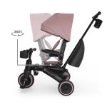 Детска сгъваема триколка с родителски контрол Jazz 3, Розова, KinderKraft NEW024763-4