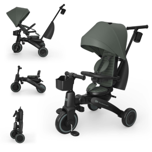 Детска сгъваема триколка с родителски контрол Jazz 3, Зелена, KinderKraft NEW024762-1