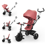 Детска триколка с родителски контрол Aston 2 Plus, Розова, KinderKraft NEW024768-1