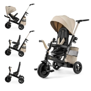 Детска триколка с родителски контрол Easytwist, Бежова, KinderKraft NEW024565-1