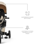 Детска триколка с родителски контрол Easytwist, Бежова, KinderKraft NEW024565-10