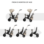 Детска триколка с родителски контрол Easytwist, Бежова, KinderKraft NEW024565-5