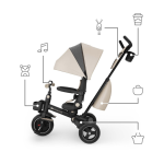 Детска триколка с родителски контрол Spinstep 2 Plus, Бежова, KinderKraft NEW024770-8