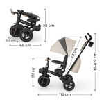 Детска триколка с родителски контрол Spinstep 2 Plus, Бежова, KinderKraft NEW024770-9