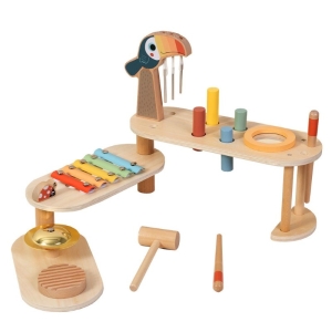 Детски дървен център с музикални инструменти, Tooky Toys TP555-1