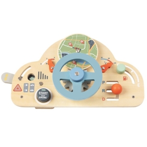 Дървен волан с активности и звуков ефект, Tooky Toy TA491A