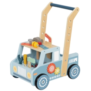 Дървен уокър за прохождане, Камион с инструменти, Tooky Toys TJ931-1