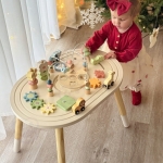 Tooky Toy Дървена маса за игри и обучения, Сафари - Image 6