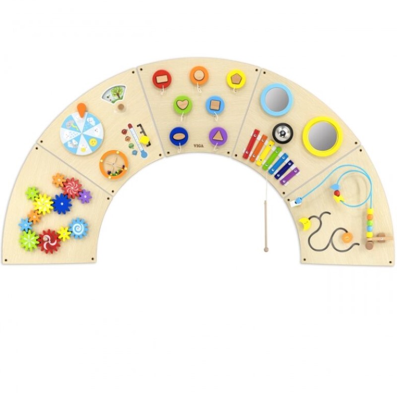 montesori-stena-s-aktivnosti-dagata-na-znanieto-viga-toys-44765-1 Монтесори стена с активности, Дъгата на знанието, Viga Toys 44765-1