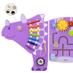 Монтесори стена с активности Трицераптос, Viga Toys 44753-5