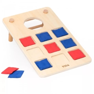 Дървена игра на Мишена и морски шах, 2 в 1, Viga Toys 44799