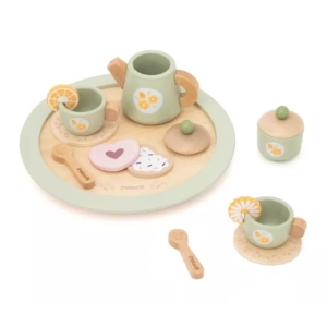Дървен сервиз за чай Пролетно вдъхновение, Viga Toys 44305