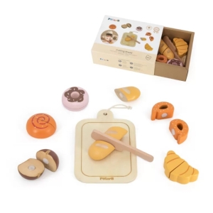 Комплект с дървени храни за рязане, Закуска, Viga Toys 44297-1