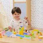 Детски дървен конструктор с животни, Тропически свят, Viga Toys 44820-2