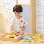 Детски дървен конструктор с животни, Тропически свят, Viga Toys 44820-3
