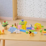 Детски дървен конструктор с животни, Тропически свят, Viga Toys 44820-6