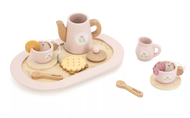 detski-darven-serviz-za-chai-viga-toys-44267 Дървен сервиз за чай с поднос, Viga Toys 44267