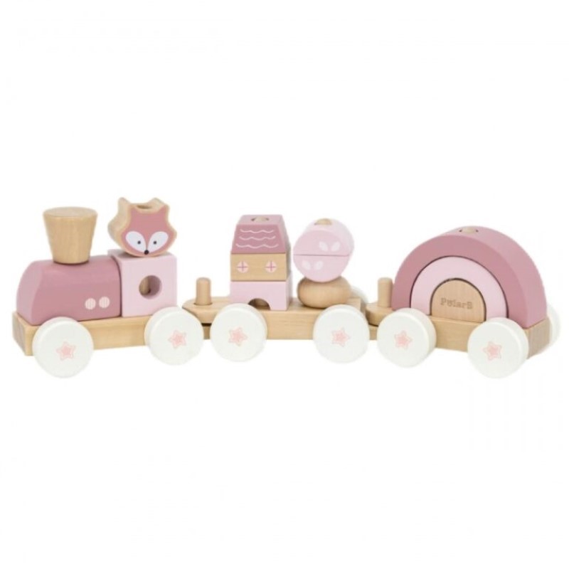 detski-darven-sorter-vlakche-rozov-viga-toys-44269-1 Детски дървен сортер-влакче, Розов, Viga Toys 44269-1
