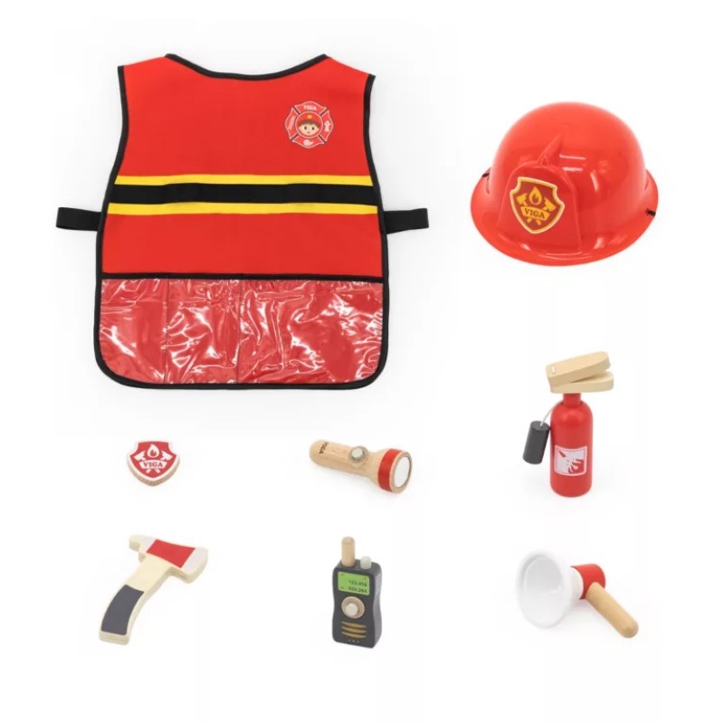 detski-komplekt-za-rolevi-igri-pozharnikar-viga-toys-44714-1 Детски комплект за ролеви игри, Пожарникар, Viga Toys 44714-1