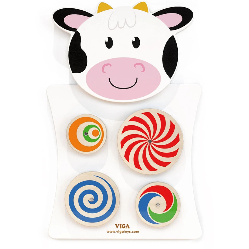 dyrvena-igra-za-stena-krava-viga-toys-50677-1 Дървена стенна игра за координация, Крава, Viga Toys 50677