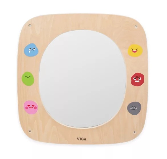 dyrvena-igra-za-stena-s-ogledalo-i-emotzii-viga-toys-44806 Дървена игра за стена с огледало и емоции, Viga Toys 44806