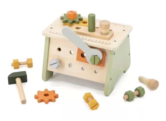 dyrvena-rabotilnitza-s-instrumenti-viga-toys-44249 Детски дървен комплект с инструменти 2в1, Viga Toys 44249