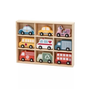 Комплект дървени колички за игра в кутия, Viga Toys 44281-1