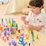Монтесори комплект за игра с 141 части, Viga Toys 44818-2