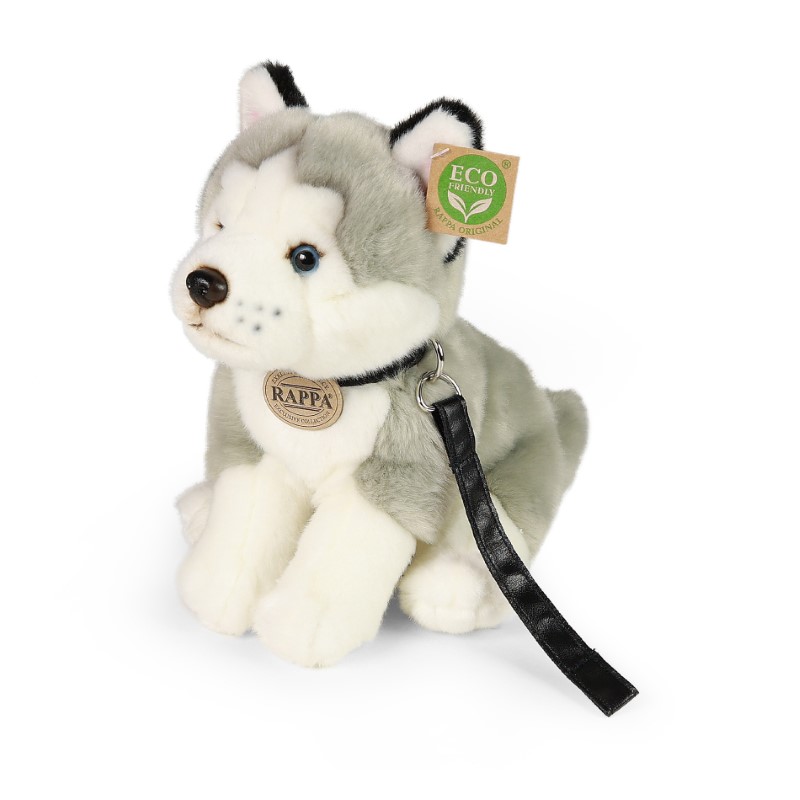 plyusheno-kuche-husky-s-kaishka-28-sm-rappa-231078-1 Плючено куче Хъски с каишка, 28 см., Rappa 231078-1