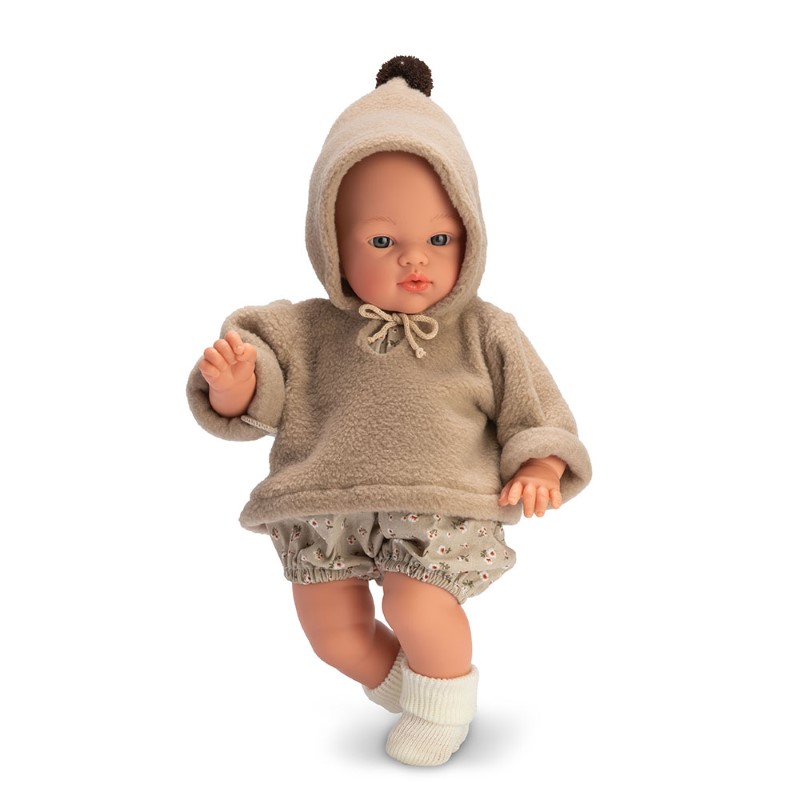 asi-dolls-kukla-bebe-koke-sus-suitshurt-sporten-komplekt-36-sm-green-0407780 Asi Dolls кукла-бебе Коке 36 см от винил с меко текстилно тяло, зелен спортен комплект и суитшърт