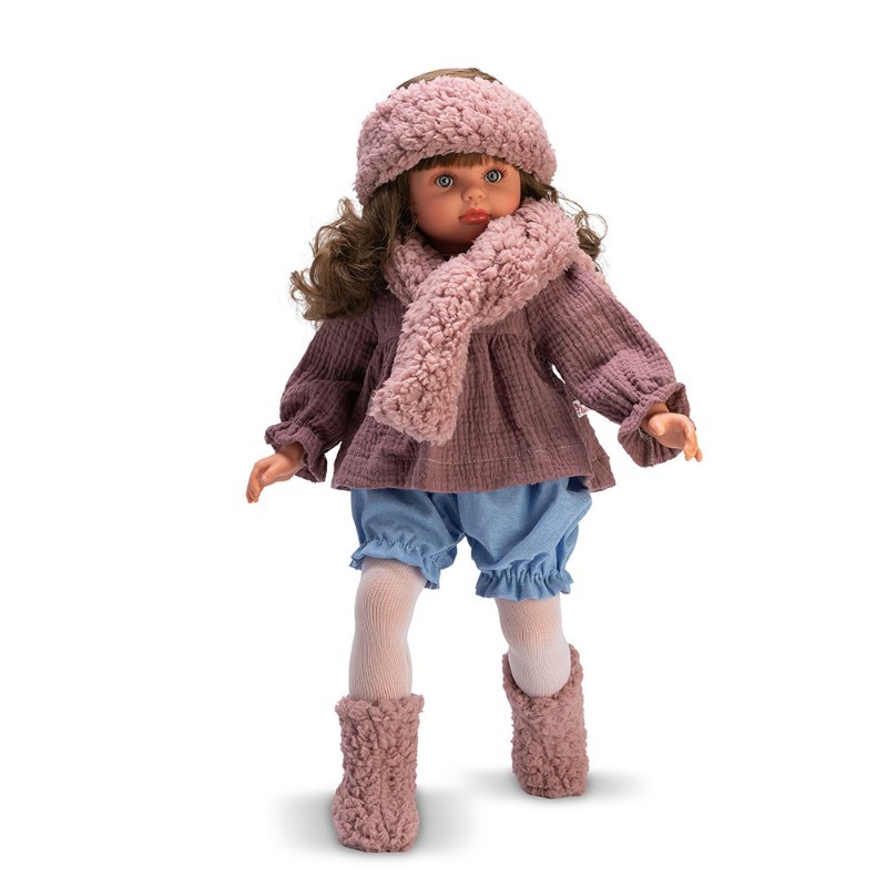 asi-dolls-kukla-pepa-s-dankovi-pantalonki-i-shalche-57-sm-0287950 Asi Dolls кукла Пепа 57 см от винил с меко текстилно тяло, дънкови панталонки, розови ботушки и шалче