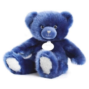 Плюшено мече Dark Blue Histoire d'Ours 30 см Doudou в наситен тъмносин цвят
