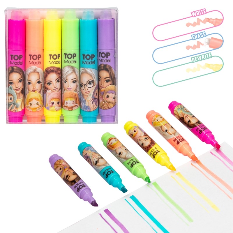 top-model-iztrivashti-mini-markeri-6-broya-414169 Комплект с изтриващи мини маркери Top Model 6 цвят
