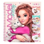Креативна книжка със стикери за оцветяване със спирала Top Model Kitty