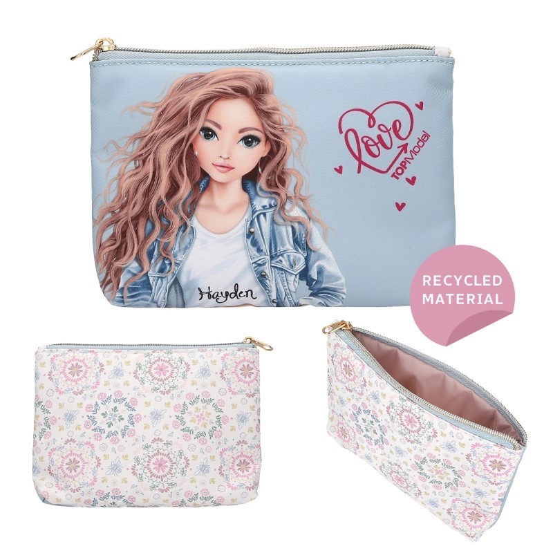 topmodel-neseser-s-tsip-statement-pouch-festival-fun-414026-1 Несесер с едно отделение и цип TOP Model Festival Fun от Depesche в нежни флорални мотиви и модел