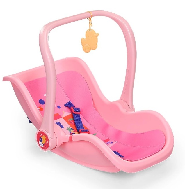 baby-born-prenosimo-stolche-za-kukli-832424 Розово преносимо столче за кукли Baby Born 43 см с предпазен колан и удобна дръжка за носене